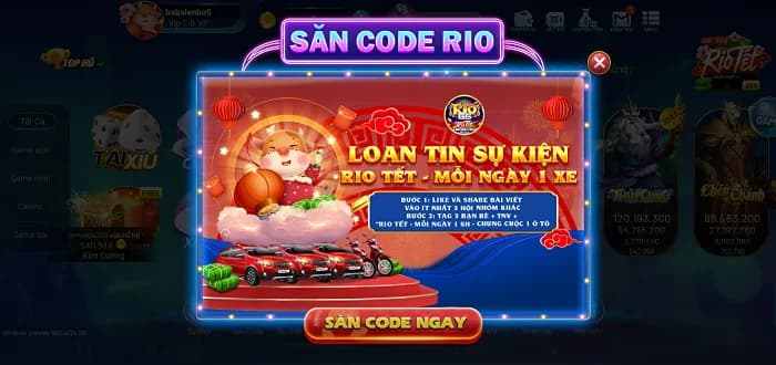 Tặng code rio66